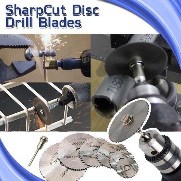 🔥Buy 3 Get 3 Free & Free Shipping🔥Disc Drill Blades and Mandrel(Blade and Dremal tool used together)