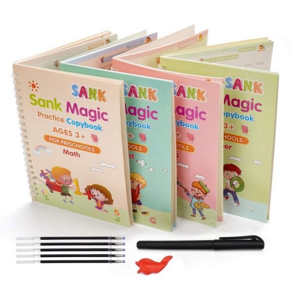 MAGIC PRACTICE COPYBOOK (4 PACK) WITH PEN